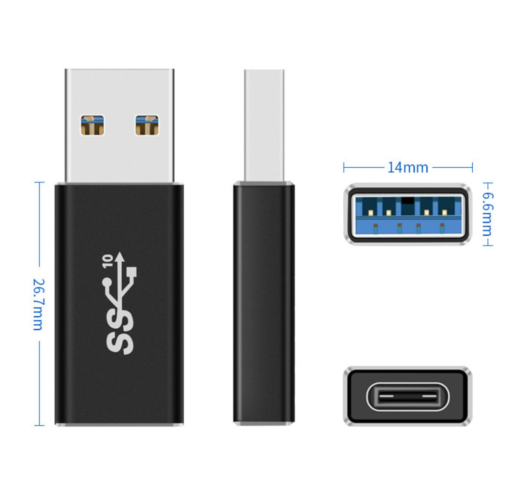USB-A to USB-C Mini Adapter - HALO BACK